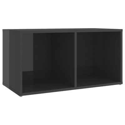 vidaXL 4dílný set TV skříněk šedý s vysokým leskem dřevotříska
