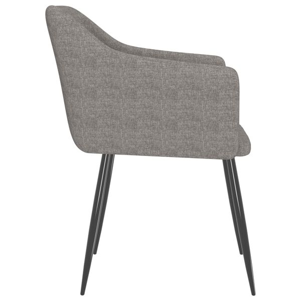 vidaXL J&iacute;deln&iacute; židle 2 ks světle &scaron;ed&eacute; textil