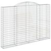 vidaXL Klenut&yacute; gabionov&yacute; ko&scaron; 300 x 30 x 200/220 cm pozinkovan&eacute; železo