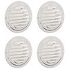 vidaXL Kryty vzduchov&yacute;ch ventil&aacute;torů 4 ks Stř&iacute;brn&aacute; 100 mm
