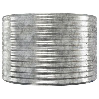 vidaXL Vyvýšený záhon stříbrný 554x100x68 cm práškově lakovaná ocel