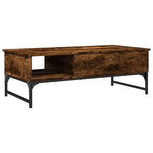 vidaXL Konferenčn&iacute; stolek kouřov&yacute; dub 100 x 50 x 35 cm kompozit a kov