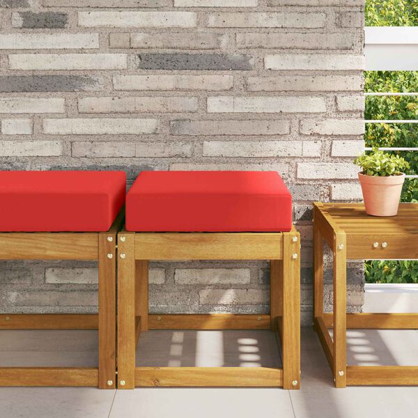 vidaXL Venkovn&iacute; sedac&iacute; pol&scaron;t&aacute;ř Červen&aacute; 40 x 40 x 8 cm 100% polyester