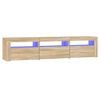 vidaXL TV skř&iacute;ňka s LED osvětlen&iacute;m dub sonoma 180x35x40 cm