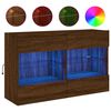 vidaXL N&aacute;stěnn&aacute; TV skř&iacute;ňka s LED osvětlen&iacute;m hněd&yacute; dub 98,5x30x60,5 cm