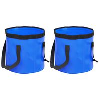 vidaXL Skládací kbelíky 2 ks modré 20 l PVC