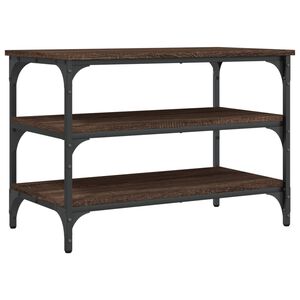 vidaXL Lavice s botn&iacute;kem hněd&yacute; dub 70 x 38,5 x 49 cm kompozitn&iacute; dřevo
