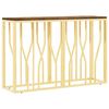 vidaXL Konzolov&yacute; stůl zlat&yacute; nerezov&aacute; ocel a masivn&iacute; recyklovan&eacute; dřevo