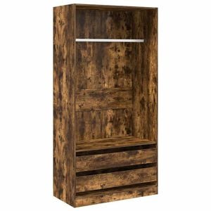 vidaXL &Scaron;atn&iacute; skř&iacute;ň kouřov&yacute; dub 100 x 50 x 200 cm kompozitn&iacute; dřevo