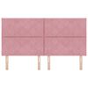 vidaXL Čelo postele s čelo Růžov&aacute; 180 cm samet