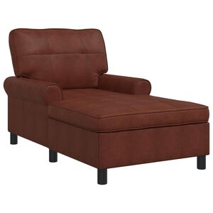 vidaXL Chaise Lounge Leskl&aacute; hněd&aacute; 91 x 157 x 91 cm Uměl&aacute; kůže