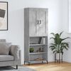 vidaXL Skř&iacute;ň highboard betonově &scaron;ed&aacute; 69,5x34x180 cm kompozitn&iacute; dřevo