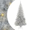 vidaXL V&aacute;nočn&iacute; stromeček s 300 LED diodami Stř&iacute;brn&aacute; 240 cm PET