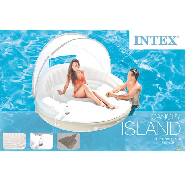 Intex Nafukovací lehátko se stříškou 199 x 150 cm 58292 EU