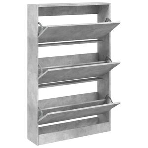 vidaXL Botn&iacute;k betonově &scaron;ed&yacute; 80 x 21 x 125,5 cm kompozitn&iacute; dřevo
