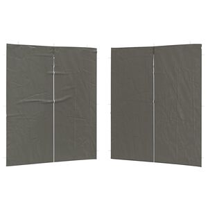 vidaXL Bočn&iacute; stěna p&aacute;rty stanu 2 ks 200 x 195 cm Antracitov&aacute; PE a ocel