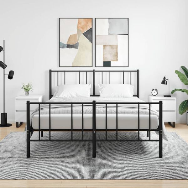 vidaXL Nočn&iacute; stolky 2 ks b&iacute;l&eacute; 40 x 35 x 50 cm kompozitn&iacute; dřevo