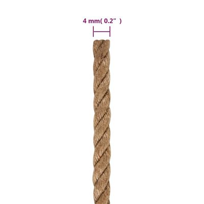 vidaXL Jutové lano 250 m dlouhé 4 mm silné