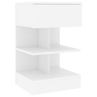 vidaXL Noční stolek bílý 40 x 35 x 65 cm dřevotříska