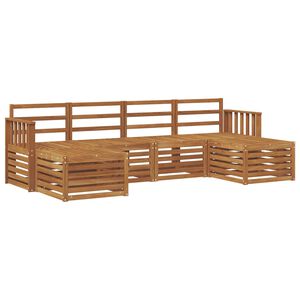 vidaXL Sedac&iacute; soupravy 6 pcs Př&iacute;rodn&iacute; Masivn&iacute; ak&aacute;tov&eacute; dřevo