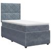 vidaXL Postel boxspring s matrac&iacute; s čelo Tmavě &scaron;ed&aacute; 80 x 200 cm Samet
