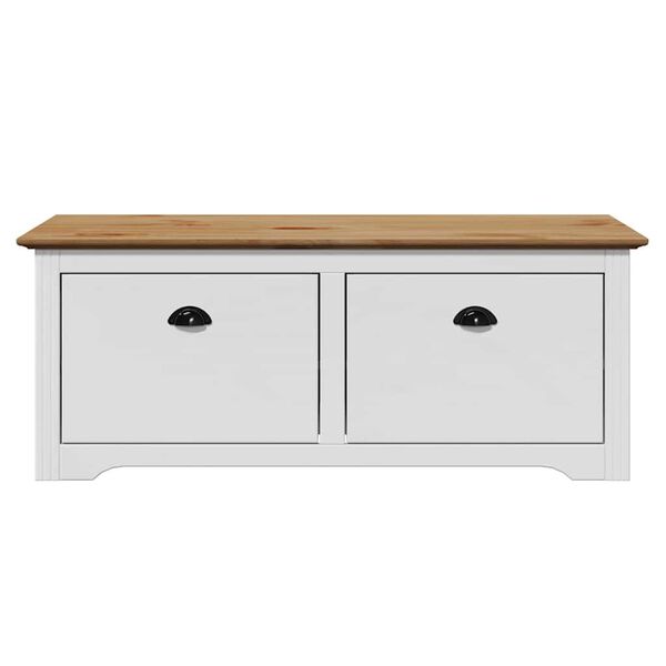 vidaXLLavice do předs&iacute;ně "BODO" b&iacute;l&yacute; a hněd&aacute; 114x40x45 cm