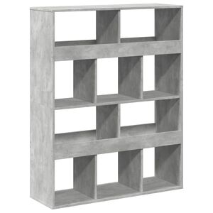 vidaXL Dělic&iacute; stěna betonově &scaron;ed&aacute; 100 x 33 x 125,5 cm kompozitn&iacute; dřevo