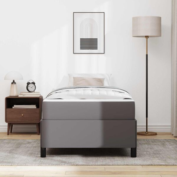 vidaXL R&aacute;m postele s matrac&iacute; &Scaron;ed&aacute; 80 x 200 cm textil