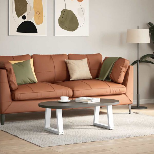 vidaXL Nohy konferenčn&iacute;ho stolku ve tvaru V, 2 ks, b&iacute;l&eacute;, 30 x (30-31,3) cm, ocel