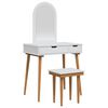 vidaXL Sada toaletn&iacute;ho stolu FAUSKE 3 pcs B&iacute;l&aacute; 76 x 50 x 143 cm