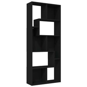vidaXL Knihovna čern&aacute; 67 x 24 x 161 cm kompozitn&iacute; dřevo