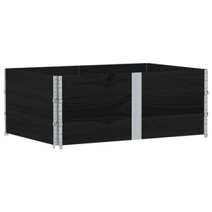 vidaXL Paletov&eacute; n&aacute;stavce 3 ks čern&eacute; 150 x 100 cm masivn&iacute; borov&eacute; dřevo