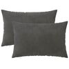 vidaXL Povlak na pol&scaron;t&aacute;ř 2 pcs HEERLEN Tmavě &scaron;ed&aacute; 30 x 50 cm Samet