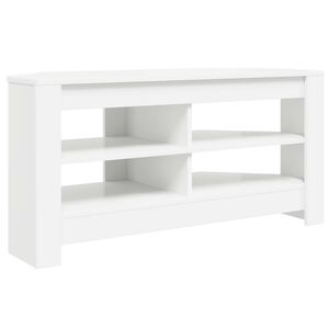 vidaXL Rohov&aacute;skř&iacute;ňnaTV 102 x 40,5 x 45 cm B&iacute;l&aacute; Kompozitn&iacute; dřevo