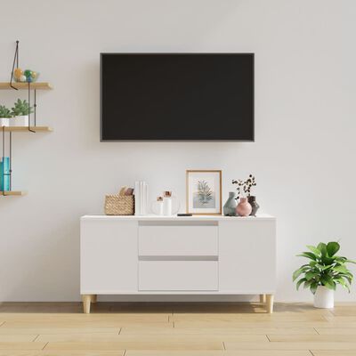 vidaXL TV skříňka bílá 102x44,5x50 cm kompozitní dřevo