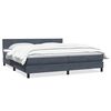 vidaXL Box spring postel s matrac&iacute; tmavě &scaron;ed&aacute; 200x220 cm samet