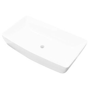 Luxusn&iacute; keramick&eacute; obdeln&iacute;kov&eacute; umyvadlo - 71 x 39 cm - b&iacute;l&eacute;