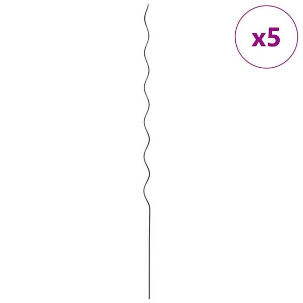 vidaXL Podpora rostlin 5 pcs Zelen&aacute; 110 x 0.6 x 0.6 cm Ocel