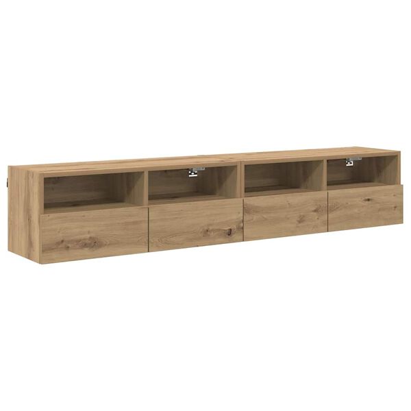 vidaXL Skř&iacute;ňky na TV zeď N&aacute;stěnn&yacute; 2 pcs Artisanov&yacute; dub 80 x 30 x 30 cm