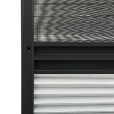 vidaXL Plisovaná okenní síť proti hmyzu se zástěnou hliník 80 x 120 cm