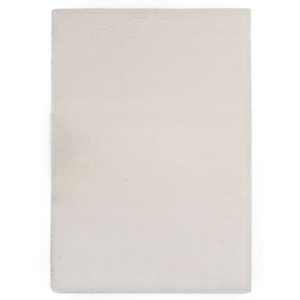 vidaXL Koberec 140 x 200 cm uměl&aacute; kr&aacute;lič&iacute; kůže kr&eacute;mov&yacute;