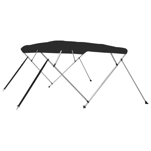 vidaXL Bimini stř&iacute;&scaron;ka se 4 oblouky čern&aacute; 243x180x137 cm