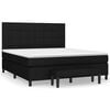 vidaXL Box spring postel s matrac&iacute; čern&aacute; 180x200 cm textil