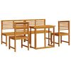 vidaXL Zahradn&iacute; bistro set 5 pcs Hněd&aacute; Masivn&iacute; ak&aacute;tov&eacute; dřevo