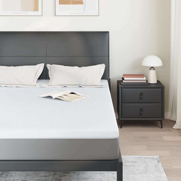 vidaXL Topper na matraci B&iacute;l&aacute; 70 x 200 x 3.5 cm Jacquardov&aacute; tkanina