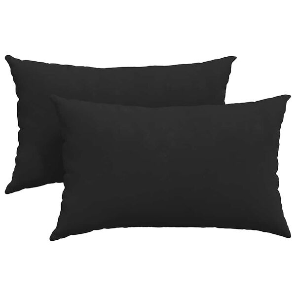 vidaXL Pohovkov&eacute; pol&scaron;t&aacute;ře 2 pcs Čern&aacute; 50 x 30 cm textil