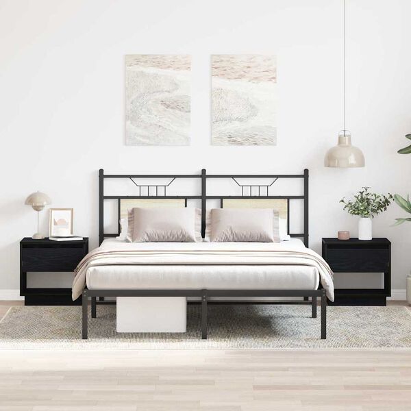 vidaXL Nočn&iacute; stolek 2 pcs Čern&yacute; dub 45 x 34 x 44 cm kompozitn&iacute; dřevo