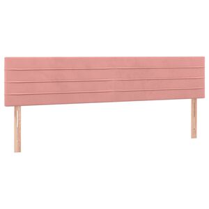 vidaXL Čela postele růžov&aacute; 200x5x78/88 cm samet