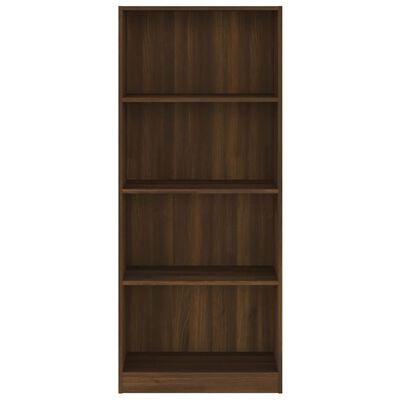 vidaXL 4patrová knihovna hnědý dub 60 x 24 x 142 cm kompozitní dřevo