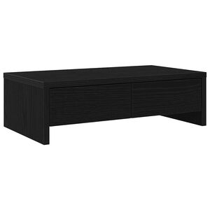 vidaXL Stojan na monitor se z&aacute;suvkami čern&yacute; dub 50 x 27 x 15 cm, konstrukčn&iacute; dřevo